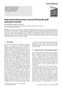 IET Power Electronics - 2014 - Abdolkhani - Improved autonomous current‐fed push pull resonant inverter