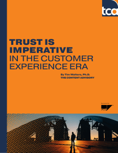 Trust Is Imperative in the Customer Experience Era