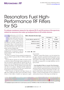 5G RF filters