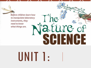 THE NATURE OF SCIENCE