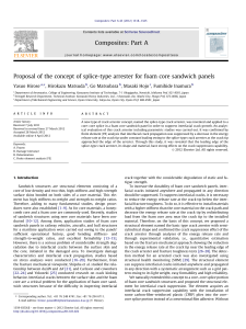 Proposal of the concept of splice-type arrester for foam core sandwich panels