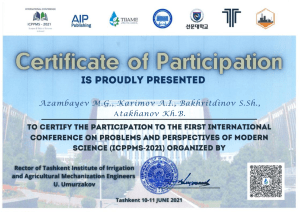 Certificate ICPPMS-2021.Azambayev M