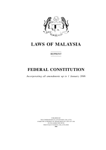 Malaysia Constitution 1957 EN