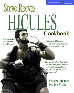 Steve Reeves Hercules Cookbook