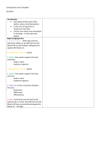 Comparative Essay Template: Structure & Guide