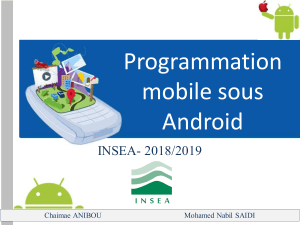 Programmation mobile  Android