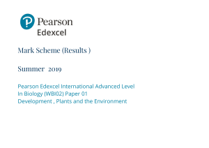 IAL Biology U1 2019 making scheme
