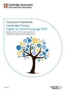 Cambridge Primary English as a Second Language (0837:0057)