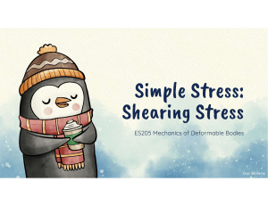 Simple Stress - Shearing Stress