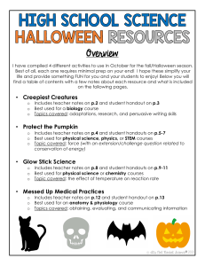 Halloween Activities for High School Science
