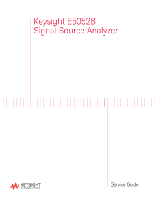 Keysight E5052B Signal Source Analyzer Service Guide