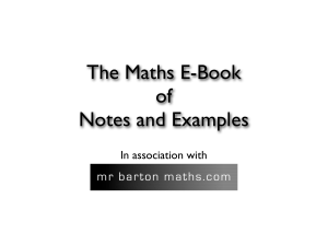 02. The Maths E-Book of Notes and Examples author Mr Barton Maths
