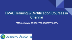 HVAC Training & Certification Courses in Chennai