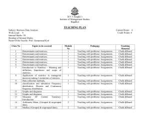 Teaching plan