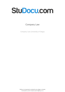 Company Law Lecture Notes (online)