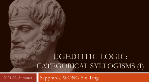 005 Categorical Syllogisms (I)