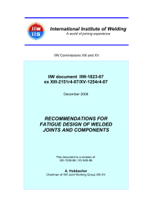 XIII-1823-07 IIW Recommendations for fatigue design of welded joints and components 2008