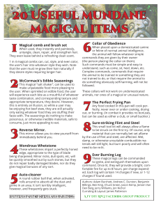 20 Useful Mundane Magic Items