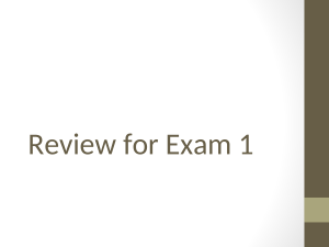 Review for Exam 1 - Tagged (1)