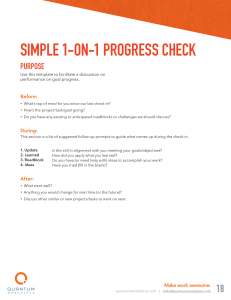 Simple 1-on-1 Progress Check