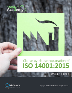 Explanation of ISO 14001 2015 clauses EN