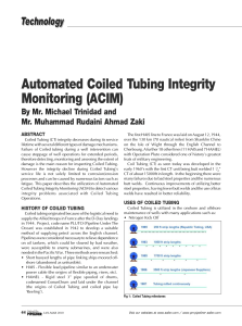 Coil Tubing Integrity Monitoring