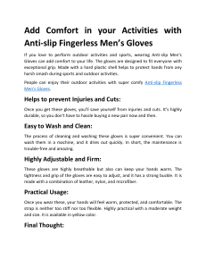 Anti-slip Fingerless Men's Gloves