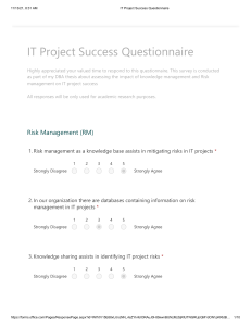IT Project Success Questionnaire