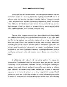 Essay - Effects of Environmental Linkage