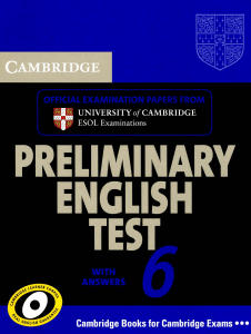 Cambridge Preliminary English Test 6 Book