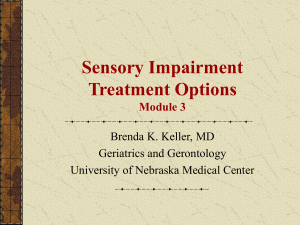 sensory impairment treatment options module three