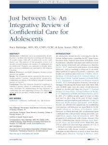 [Journal of Pediatric Health Care 2018-mar vol. 32 iss. 2] Baldridge, Stacy  Symes, Lene - Just between Us  An Integrative Review of Confidential Care for Adolescents (2018) [10.1016 j.pedhc.2017.09.009] - libgen.li