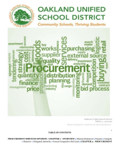 OUSD Procurement Manual 1st Edition