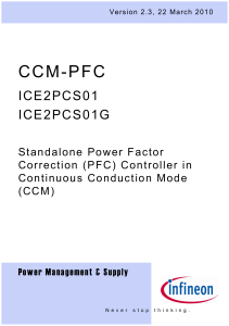 ICE2PCS01/G PFC Controller Datasheet