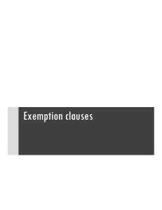 Exemption Clauses in Contract Law: A Legal Overview