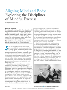 Aligning Mind and Body  Exploring the Disciplines.6