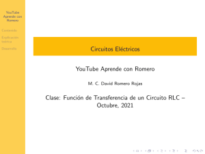 Funcion Transferencia Circuito RLC ejemplo 3