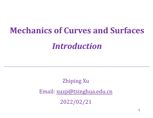 Elasticity of Curves and Surfaces - Introduction