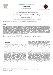 A visual inspection system for KTL coatings