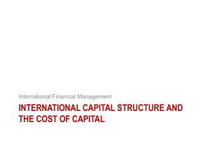 International Capital Structure and Cost of Capital