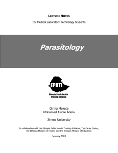 Text book of parasitology