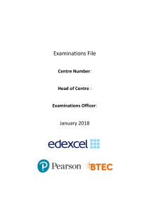 Edexcel - Centre File Cover