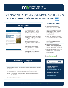 TRANSPORTATION RESEARCH SYNTHESIS Flyer-compressed