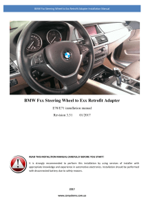 BMW Fxx Steering Wheel to Exx Retrofit Adapter Rev 3 31