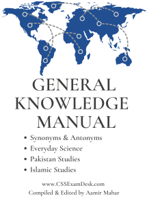 General Knowledge Manual for CSS 2022 MPT