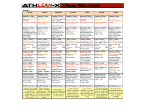 X-Factor Meal Plans - AthLean-X