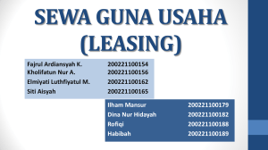 SEWA GUNA USAHA (LEASING)