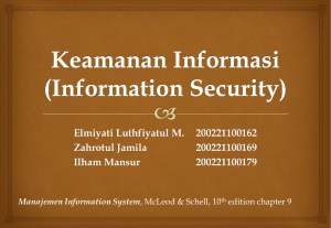 Keamanan Informasi (Information Security)