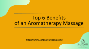 Top 6 Benefits  of an Aromatherapy Massage Services