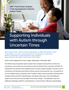 Supporting Individuals with Autism through Uncertian Times Full Packet